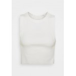 Kobiety T SHIRT TOP | Abrand Jeans HEATHER SINGLET - Top - white sand/mleczny - EU31692