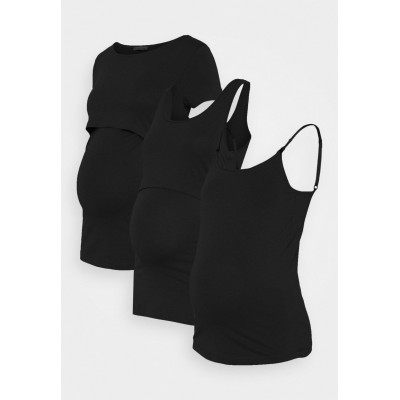Kobiety T_SHIRT_TOP | Anna Field MAMA NURSING SET - Print T-shirt - Top - black/czarny - VB06785