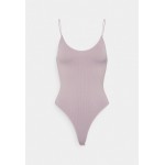 Kobiety T SHIRT TOP | BDG Urban Outfitters BUNGEE STRAP THONG BODYSUIT - Top - purple dove/fioletowy - RM25926