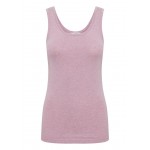 Kobiety T SHIRT TOP | b.young BYPAMILA TOP - Top - mauve mist melange/beżowy - AU06592