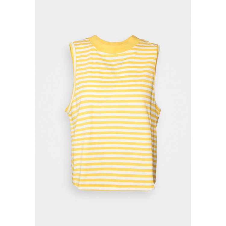 Kobiety T SHIRT TOP | Dedicated NAMSOS STRIPES - Top - yellow/off white/żółty - ER93846