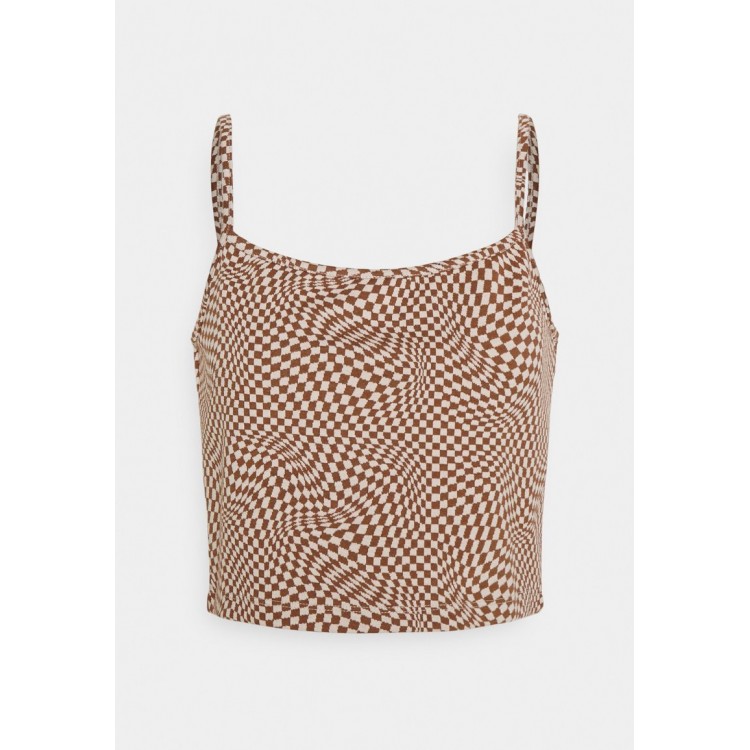 Kobiety T SHIRT TOP | Even&Odd Petite Top - brown/beige/brązowy - HQ85973
