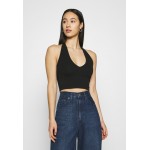 Kobiety T SHIRT TOP | Glamorous MAYA HALTER NECK WITH OPEN BACK 2 PACK - Top - black/mint/czarny - HQ49229