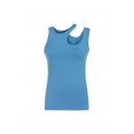 Kobiety T SHIRT TOP | Ipekyol CUT OUT - Top - blue/niebieski - DO16532