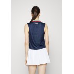 Kobiety T SHIRT TOP | Lacoste Sport TENNIS TANK - Top - navy blue/navy blue/clover green/lotus/infrared/clover green/granatowy - RC24195