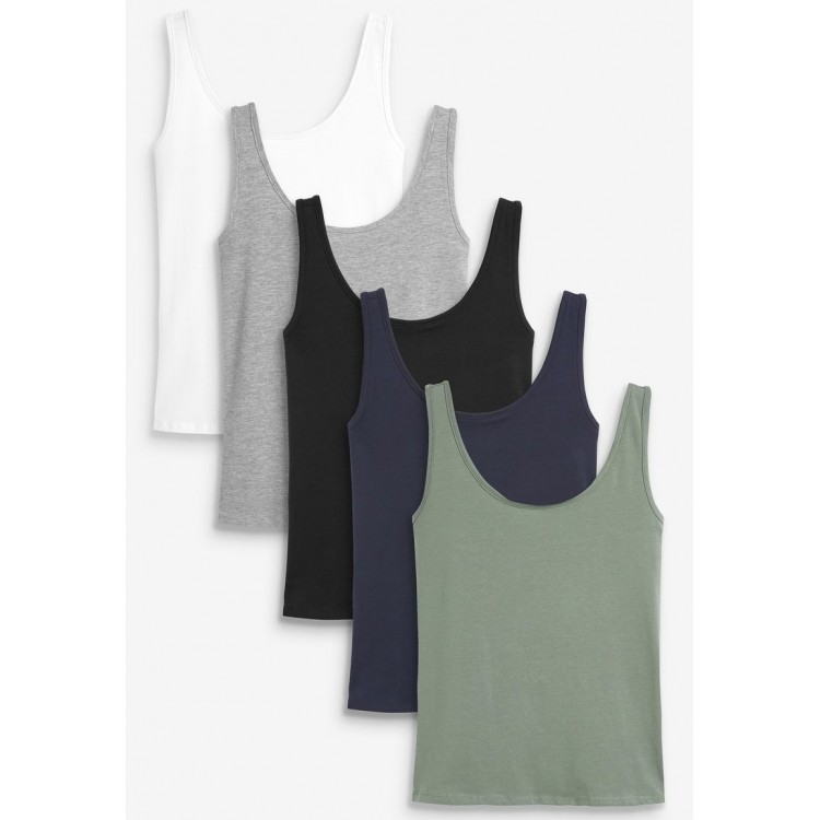 Kobiety T SHIRT TOP | Next 5 PACK THICK STRAP - Top - multi-coloured/wielokolorowy - AN17160