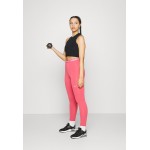 Kobiety T SHIRT TOP | Nike Performance CROP TANK - Top - black/white/czarny - OG25502