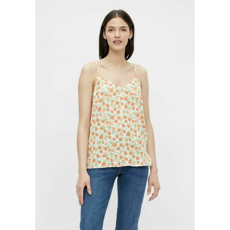 Kobiety T SHIRT TOP | Pieces PCNYA SLIP - Top - buttercream/beżowy - OH70852