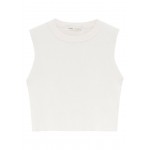 Kobiety T SHIRT TOP | PULL&BEAR SLEEVELESS - Top - white/biały - JG26594