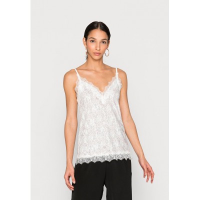 Kobiety T_SHIRT_TOP | Rosemunde STRAP - Top - ivory abstract dot print/beżowy - AR80849