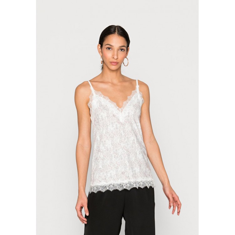 Kobiety T SHIRT TOP | Rosemunde STRAP - Top - ivory abstract dot print/beżowy - AR80849