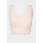 Kobiety T SHIRT TOP | South Beach SEAMLESS RUFFLE HEM TANK - Top - light pink/jasnoróżowy - ZS18764
