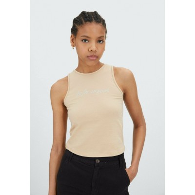 Kobiety T_SHIRT_TOP | Stradivarius Top - beige/beżowy - IF55891