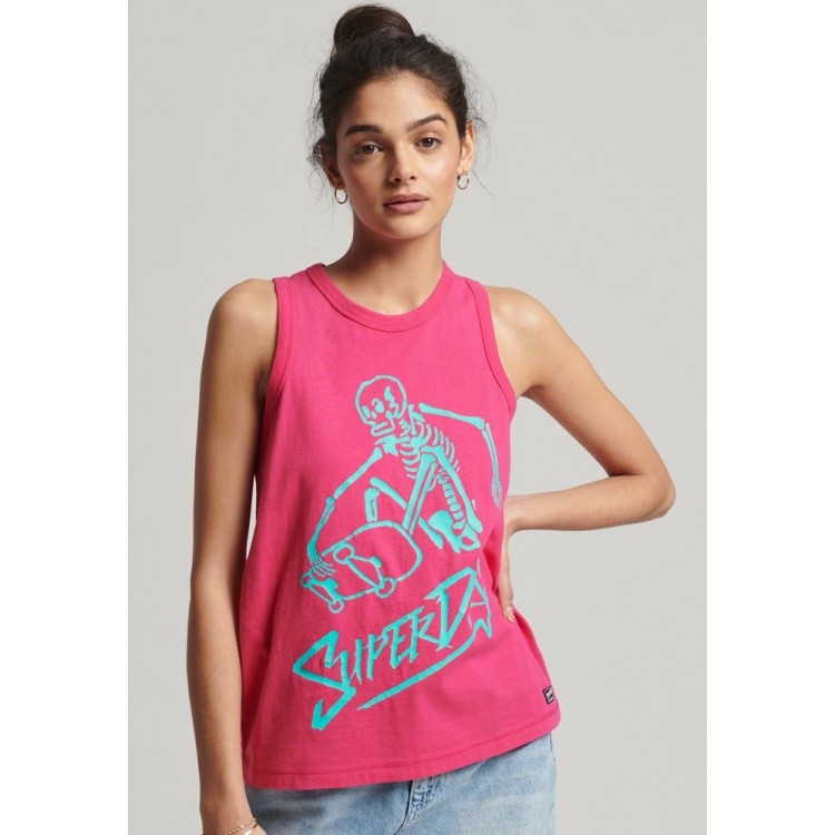 Kobiety T SHIRT TOP | Superdry VINTAGE CALI - Top - raspberry pink/różowy - SL43213