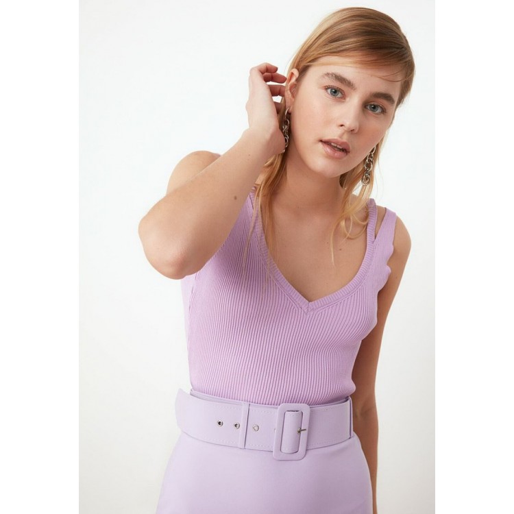 Kobiety T SHIRT TOP | Trendyol Top - purple/fioletowy - PN31965