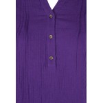 Kobiety T SHIRT TOP | Zizzi WITH BUTTONS - Bluzka - violet indigo/niebieski - BY51524