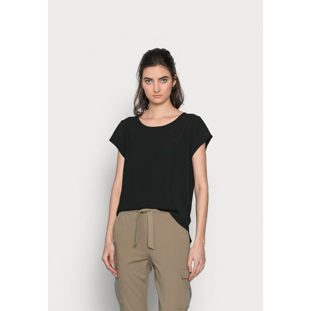Kobiety SHIRT | ONLY Tall ONLNOVA LUX SOLID - T-shirt basic - black/czarny - YC20434