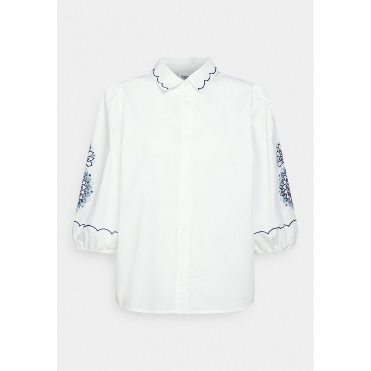 Kobiety SHIRT | Saint Tropez LAVYASZ - T-shirt z nadrukiem - bright white/biały - AC79161