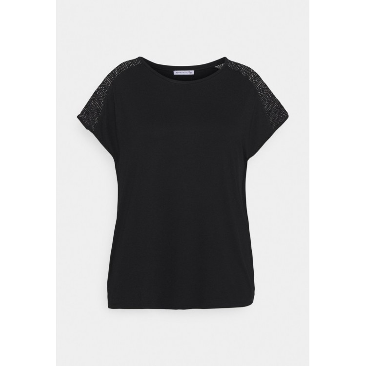 Kobiety T SHIRT TOP | Anna Field Curvy T-shirt basic - black/czarny - NU82215