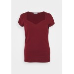 Kobiety T SHIRT TOP | Anna Field Curvy T-shirt basic - bordeaux/bordowy - GR48188