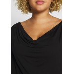 Kobiety T SHIRT TOP | Anna Field Curvy T-shirt z nadrukiem - black/czarny - ES32009