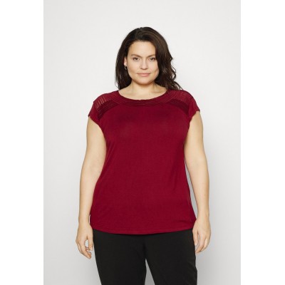 Kobiety T_SHIRT_TOP | Anna Field Curvy T-shirt z nadrukiem - dark red/ciemnoczerwony - EG36932
