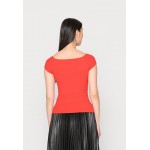 Kobiety T SHIRT TOP | Anna Field GATHERED BUST ROMANTIC TOP - T-shirt basic - red/czerwony - CR66627