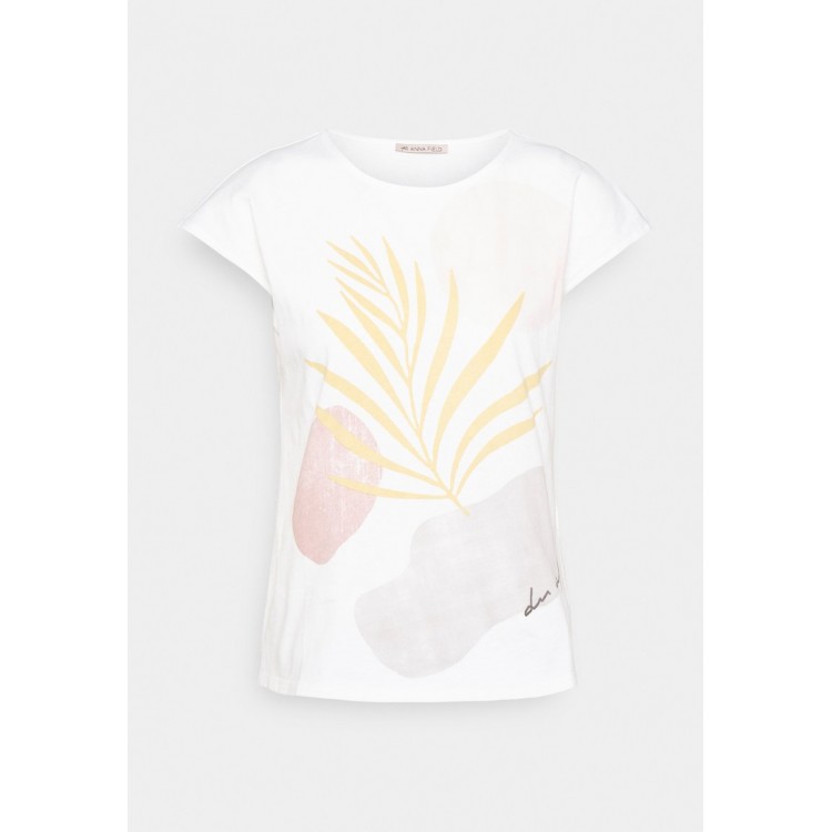 Kobiety T SHIRT TOP | Anna Field T-shirt z nadrukiem - white/biały - DR77757