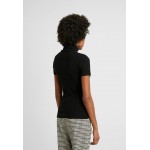Kobiety T SHIRT TOP | Anna Field Tall 1/2 SLEEVE ROLL NECK - T-shirt basic - black/czarny - DI06400