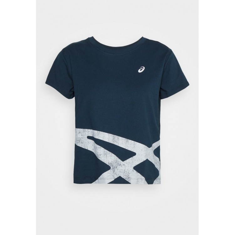 Kobiety T SHIRT TOP | ASICS TIGER - T-shirt z nadrukiem - french blue/brilliant white/niebieski - DW94460
