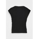 Kobiety T SHIRT TOP | Banana Republic Petite SLUB CROPPED MUSCLE TANK - T-shirt basic - black/czarny - HS62451