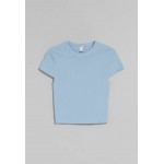 Kobiety T SHIRT TOP | Bershka SHORT SLEEVE - T-shirt basic - blue/niebieski - OP28433