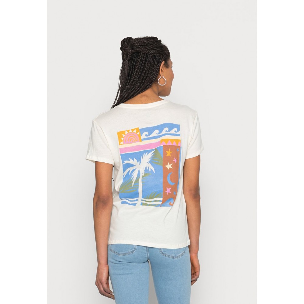Kobiety T SHIRT TOP | Billabong TAKE YOUR TIME - T-shirt z nadrukiem - salt crystal/mleczny - SA27693
