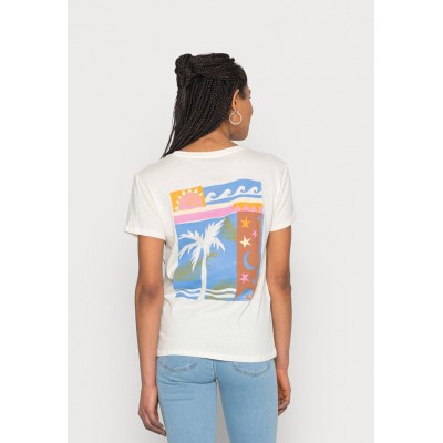 Kobiety T_SHIRT_TOP | Billabong TAKE YOUR TIME - T-shirt z nadrukiem - salt crystal/mleczny - SA27693