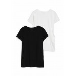 Kobiety T SHIRT TOP | C&A 2 PACK - T-shirt basic - black/czarny - HC50136