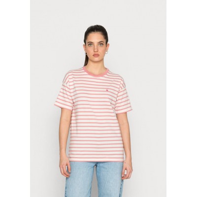 Kobiety T_SHIRT_TOP | Carhartt WIP ROBIE - T-shirt z nadrukiem - wax/rothko pink/mleczny - MP18775