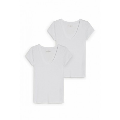 Kobiety T_SHIRT_TOP | CLOCKHOUSE 2pack - T-shirt basic - white/biały - DW76957