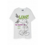 Kobiety T SHIRT TOP | CLOCKHOUSE DISNEY MICKEY MOUSE - T-shirt z nadrukiem - white/biały - WG02707