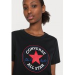 Kobiety T SHIRT TOP | Converse CHUCK TAYLOR ALL STAR PATCH TEE - T-shirt z nadrukiem - black multi/czarny - GO73307
