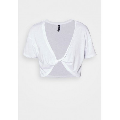 Kobiety T_SHIRT_TOP | Cotton On Body TWIST FRONT - T-shirt z nadrukiem - white/biały - WG90514