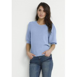 Kobiety T_SHIRT_TOP | Cream CRSILLAR  - T-shirt z nadrukiem - placid blue/jasnoniebieski - KU09504