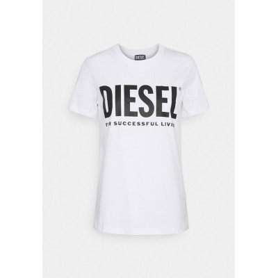 Kobiety T_SHIRT_TOP | Diesel SILY LOGO - T-shirt z nadrukiem - white/biały - EP88885