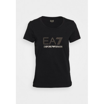 Kobiety T_SHIRT_TOP | EA7 Emporio Armani T-shirt z nadrukiem - black/czarny - NJ62855