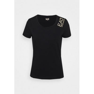 Kobiety T_SHIRT_TOP | EA7 Emporio Armani T-shirt z nadrukiem - black/czarny - RR78431