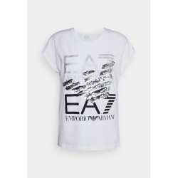 Kobiety T_SHIRT_TOP | EA7 Emporio Armani T-shirt z nadrukiem - white/biały - RQ21918