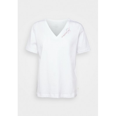 Kobiety T_SHIRT_TOP | edc by Esprit T-shirt z nadrukiem - white/biały - RV44097