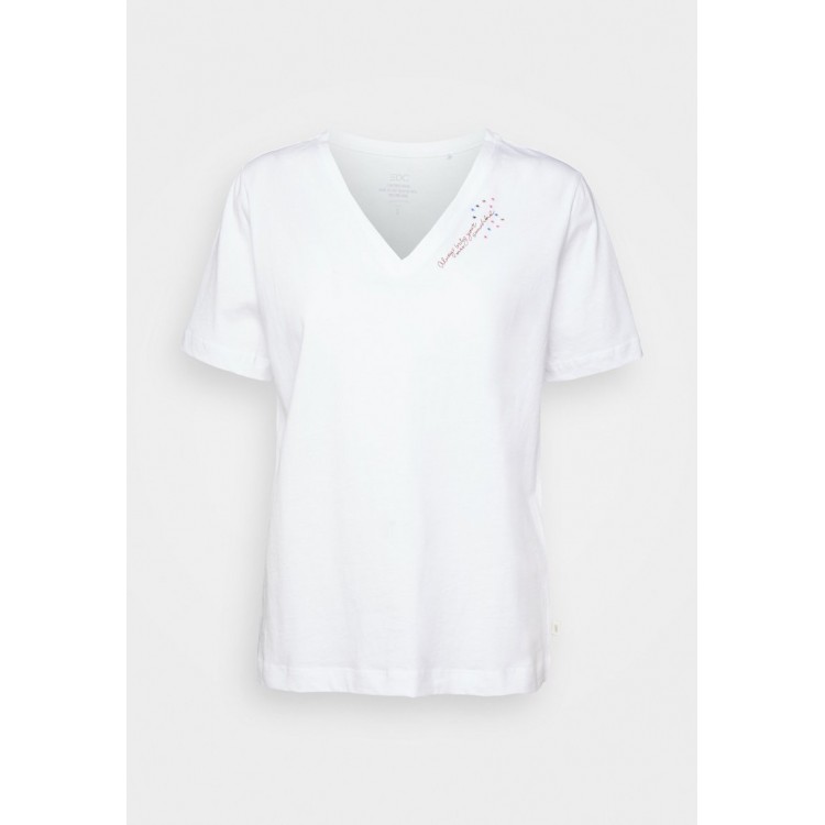 Kobiety T SHIRT TOP | edc by Esprit T-shirt z nadrukiem - white/biały - RV44097