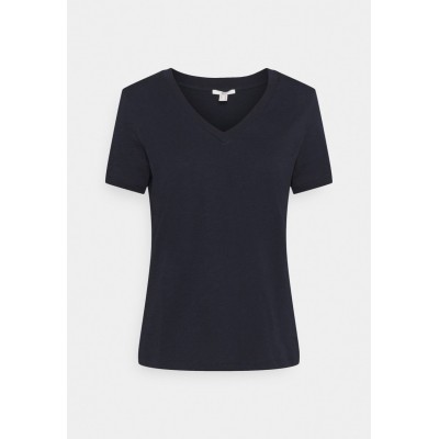 Kobiety T_SHIRT_TOP | edc by Esprit VNECK TEE - T-shirt basic - navy/granatowy - VH90066