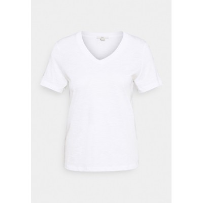 Kobiety T_SHIRT_TOP | edc by Esprit VNECK TEE - T-shirt basic - white/biały - BC59618