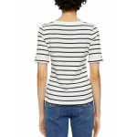 Kobiety T SHIRT TOP | Esprit Collection FASHION T-SHIRT - T-shirt z nadrukiem - navy colorway/mleczny - AU72246